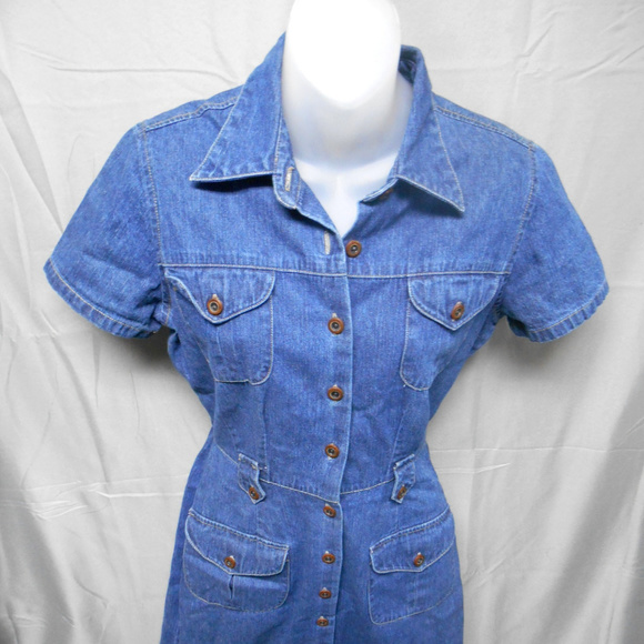 St Johns Bay denim long dress petite 6P - Picture 2 of 4